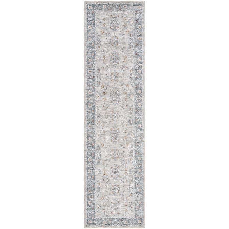 Livabliss Transitional Dresden Medallion Area Rug - 2'7" x 10' - Medium Gray