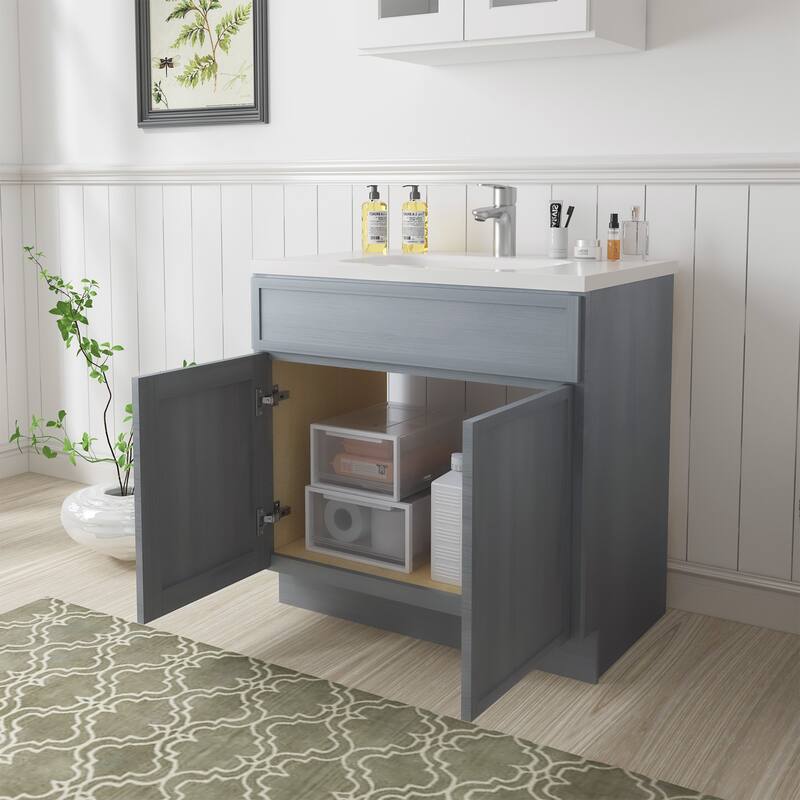 Vanity Art 30" Freestanding Single Base Storage Cabinet with Soft Close Doors
