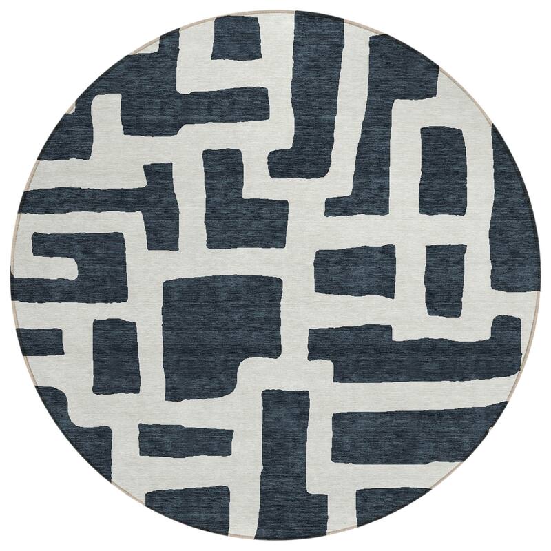 HomeRoots Abstract Transitional Rectangle Outdoor Rug