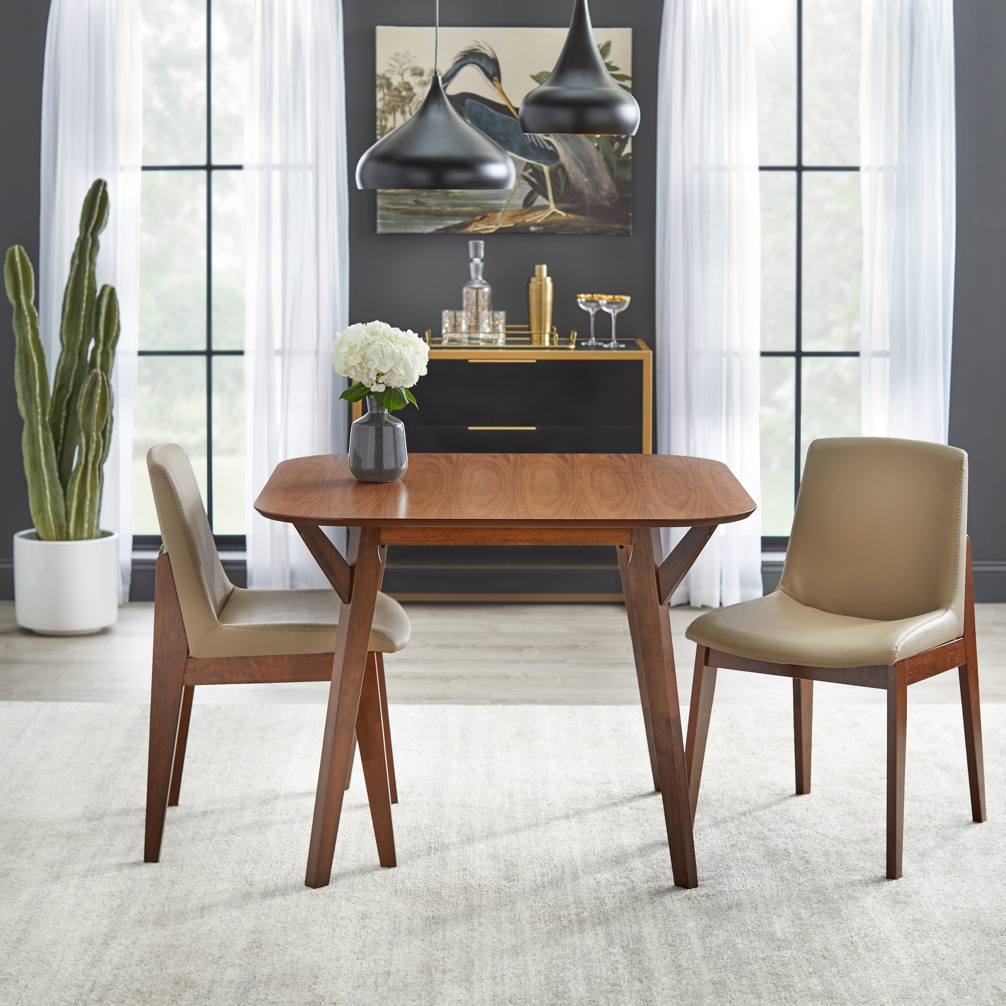 Mid century modern 3 on sale piece dining set