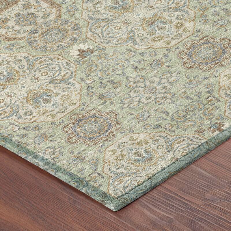 Machine Washable Indoor/ Outdoor Global Budden Chantille Rug