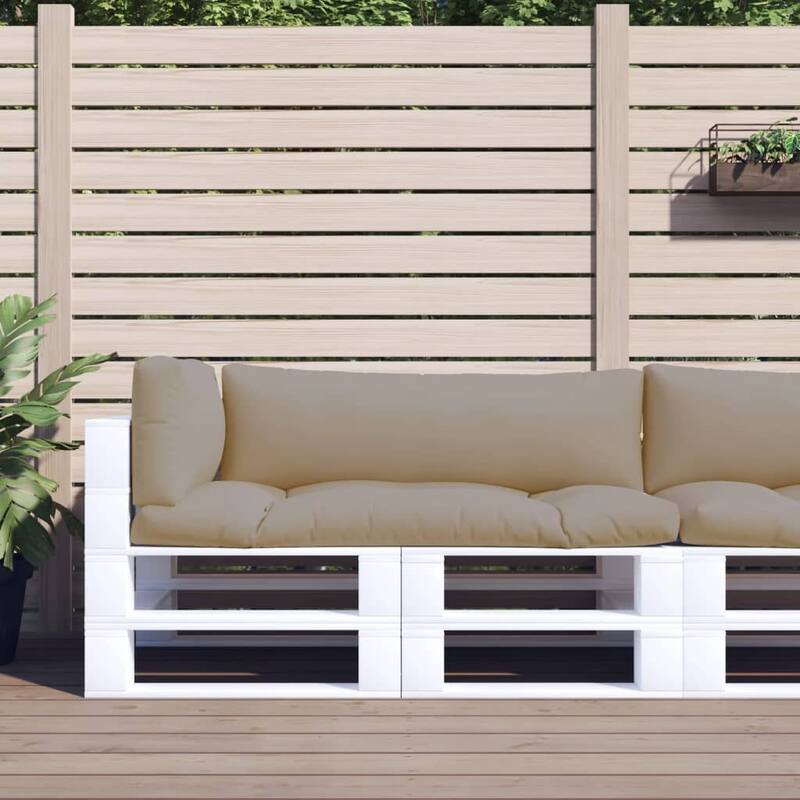 vidaXL Pallet Cushions Outdoor Sofa Pillow Seat Pad Decorative Cushion Fabric - Taupe