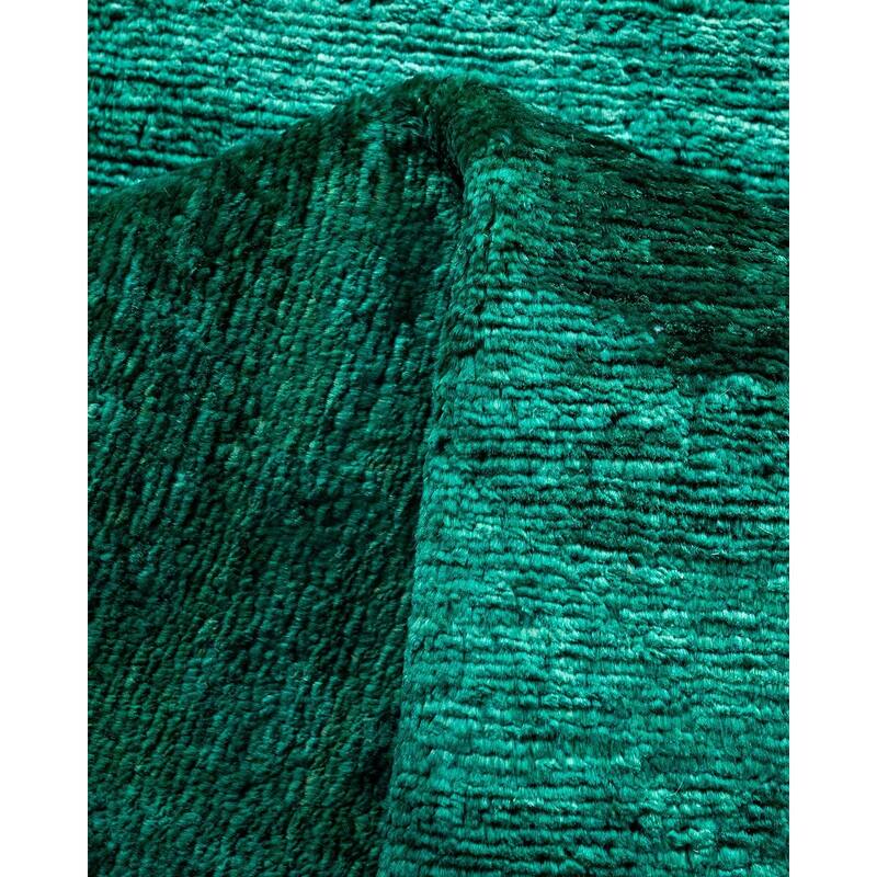 Contemporary Overdyed Wool Hand Knotted Runner - 2' 6" x 17' 5"
