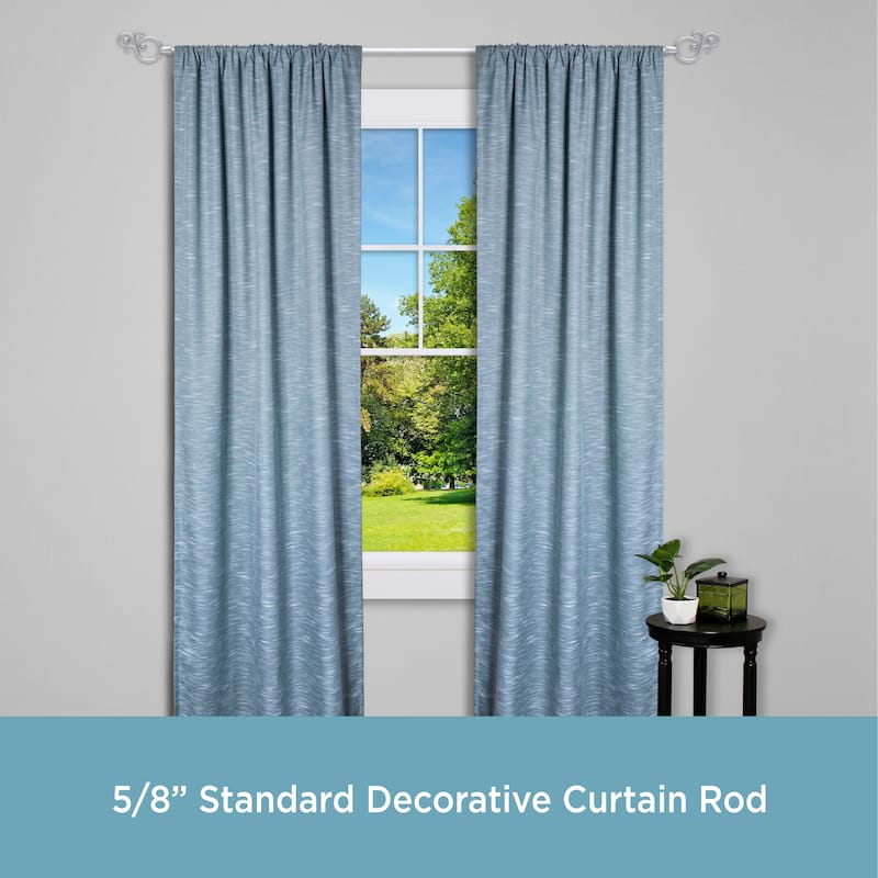 Kenney Valencia 5/8" Standard Decorative Window Curtain Rod