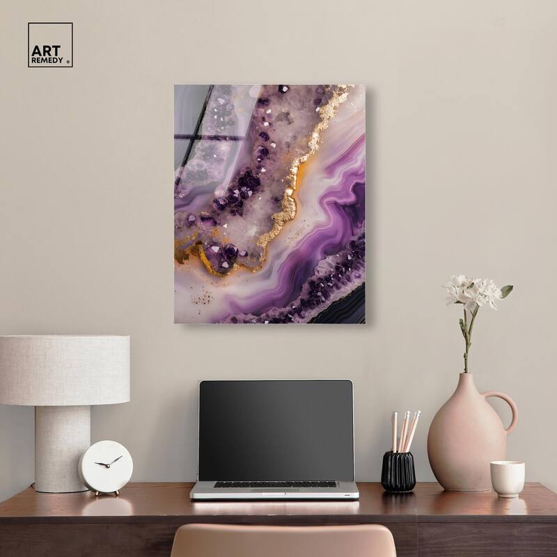 Amethystine Dream I Acrylic by Art Remedy, Ready to Hang