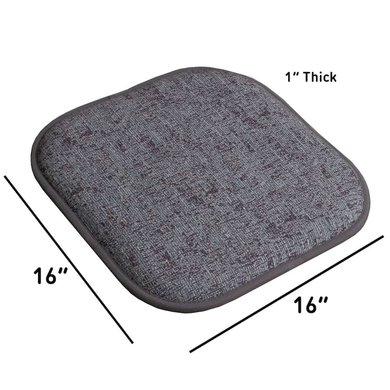 Sweet Home Collection Broadway Memory Foam Non Slip Back Chair Pad Cushion - 16"x16"