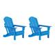 Laguna Outdoor Eco-Friendly Poly Folding Adirondack Chair (Set of 2) - Pacific Blue