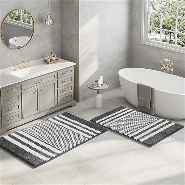 Grey bath rug set discount