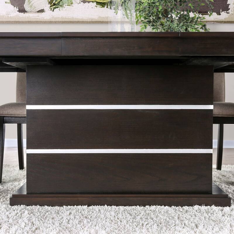 Strick & Bolton Edmonia Espresso 84-inch Wood Expandable Dining Table