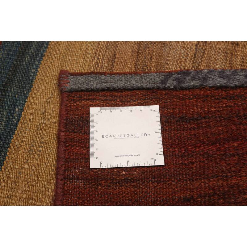 ECARPETGALLERY Flat-Weave Ankara FW Tan Wool Kilim - 6'2 x 12'2