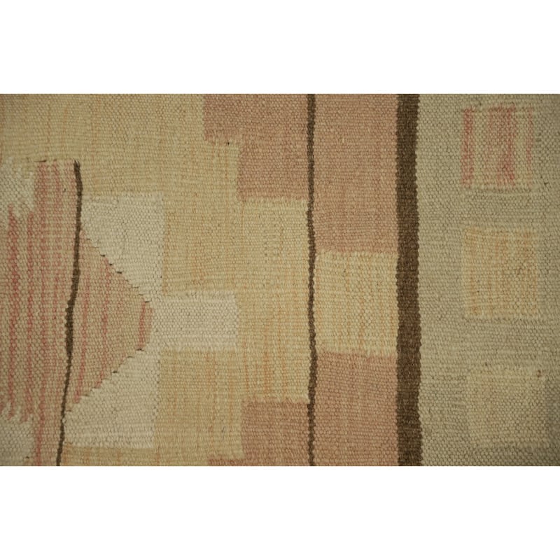 Hand Woven Oriental 100% Wool Carpet Southwestern Tribal Oranges & Rust Kilim Area Rug - 5' 2'' X 3' 2''