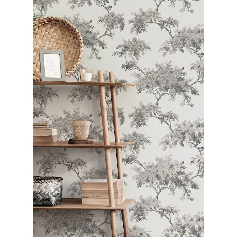 Brewster Ashdown Grey Tree Wallpaper