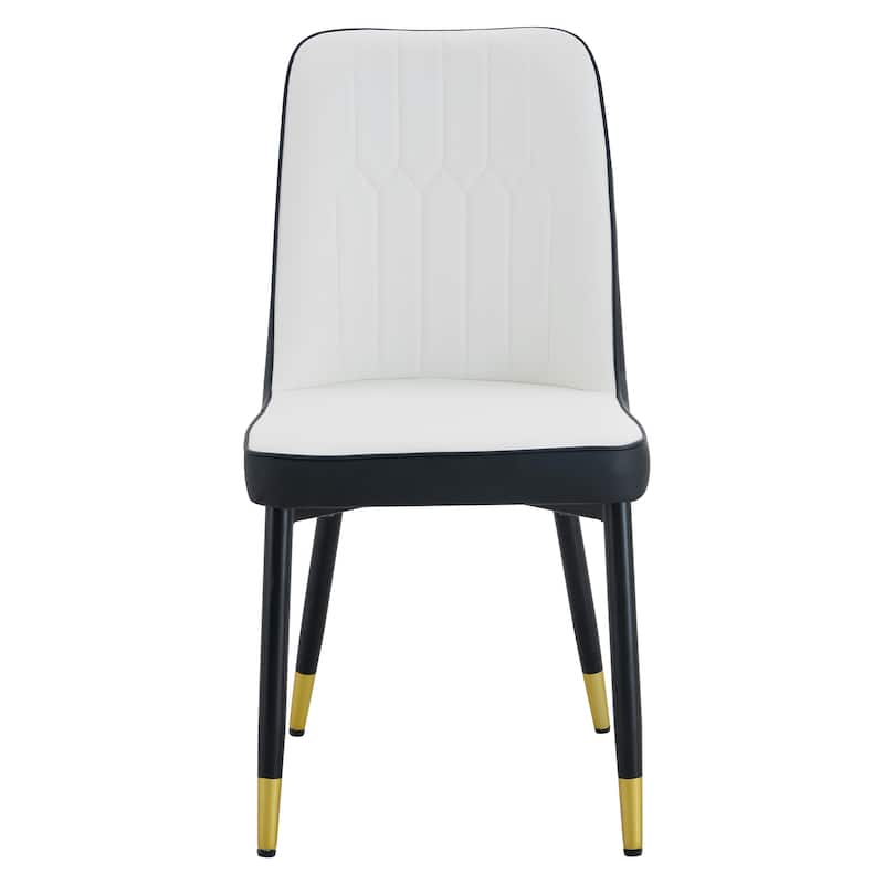 Modern Two-Tone PU Dining Chairs