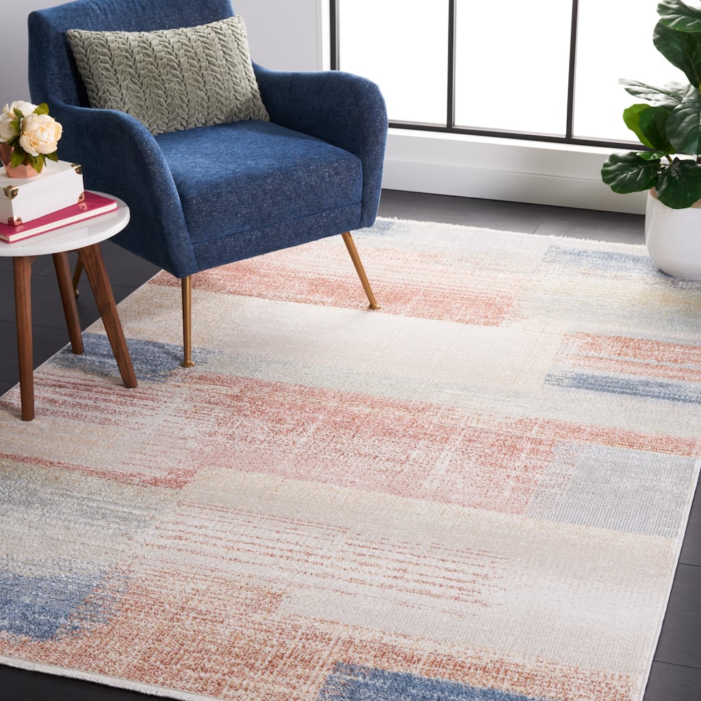 SAFAVIEH Blair Machine Washable Akkie Slip Resistant Contemporary Rug