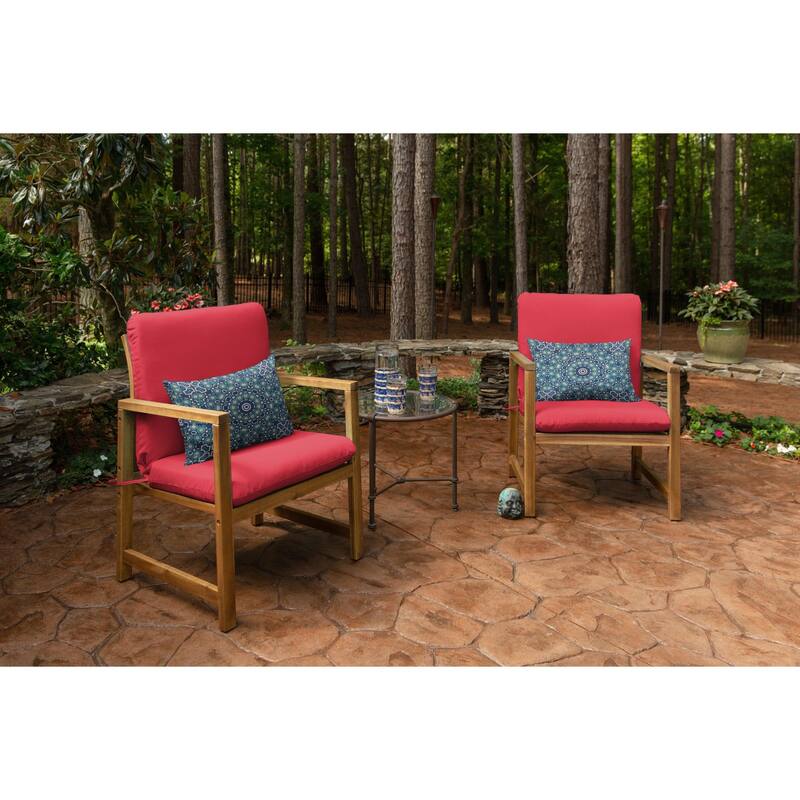Casual Cushion Medallion 1 Piece Indoor/Outdoor Square Throw Pillow, 18"W x 18"L