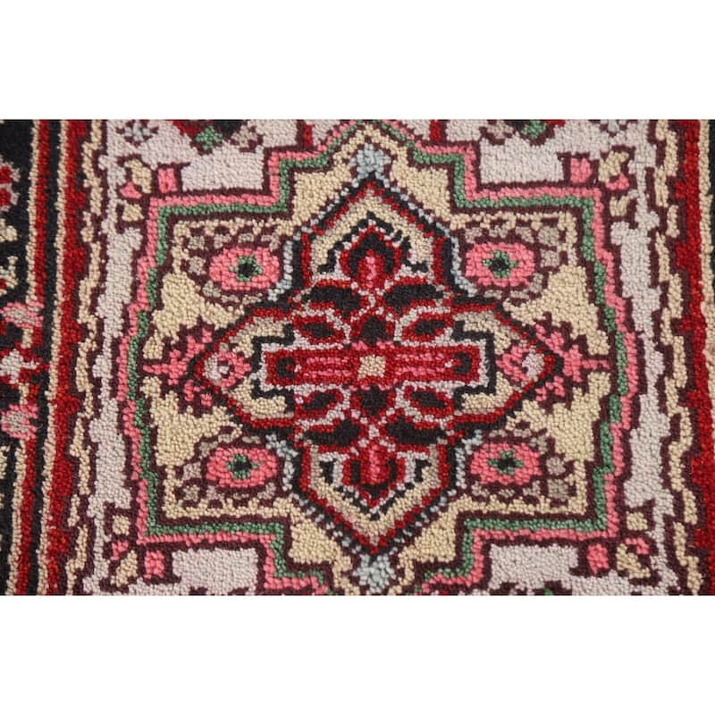 Heriz Serapi Oriental Rug Hand-Knotted Wool Carpet - 2'0"x 3'0"