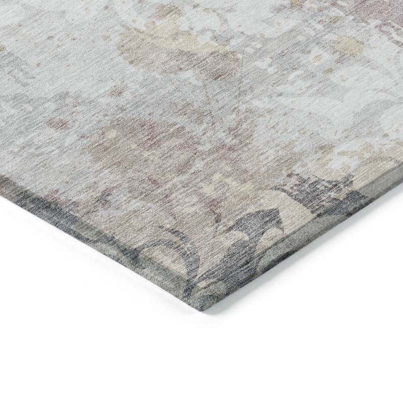 HomeRoots Damask Transitional Rectangle Outdoor Rug
