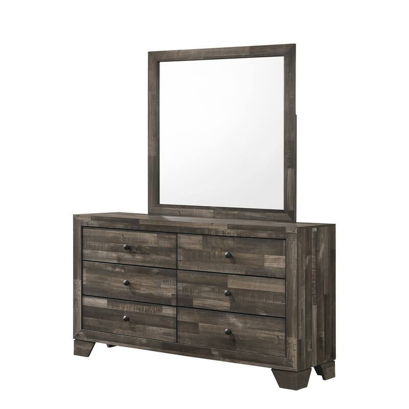 Annis 3 Piece Brown Rustic Platform Bedroom Set - Overstock - 39072130