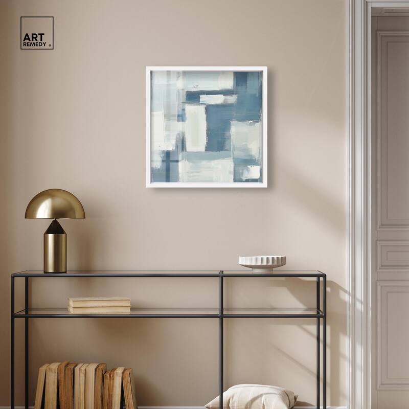 Deconstructed Blue III Shadowbox by Art Remedy