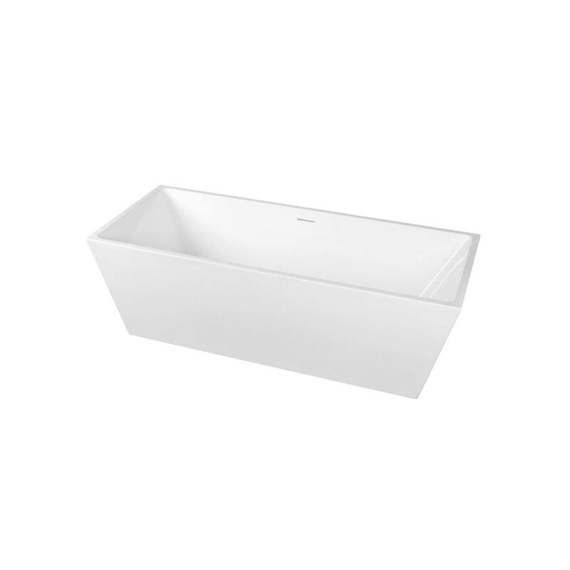 Timothy Soaking Rectangular Bathtub in Glossy White