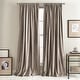 preview thumbnail 9 of 23, DKNY Modern Knotted Velvet Curtain Panel Pair 84 Inches - Mocha