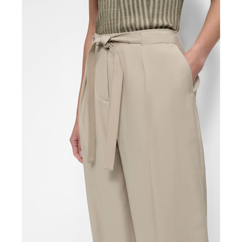 DKNY Tie Front Twill Trousers
