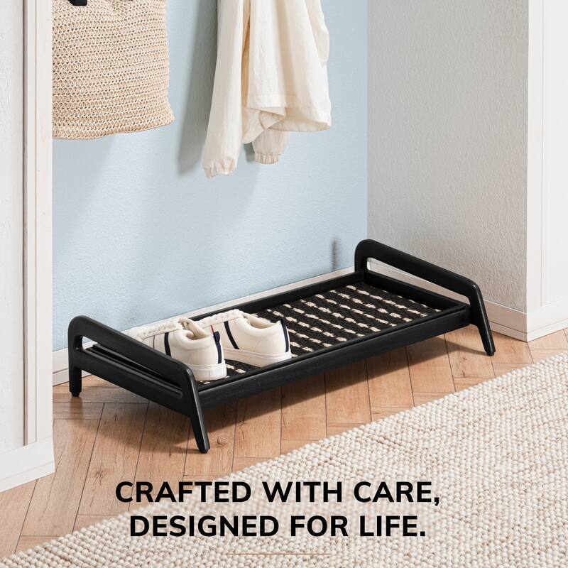 Jani Single-Tier Black Stand 3-Pair Rubber Boot Tray