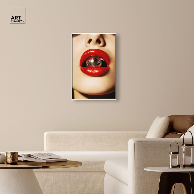 Disco Lips Canvas by Art Remedy