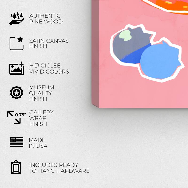 Wynwood Studio Canvas Food and Cuisine Fruit Shake Pink and Scandinavian Wall Art Canvas Print