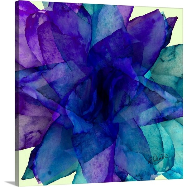 "Purple Blue Teal Paper" Canvas Wall Art