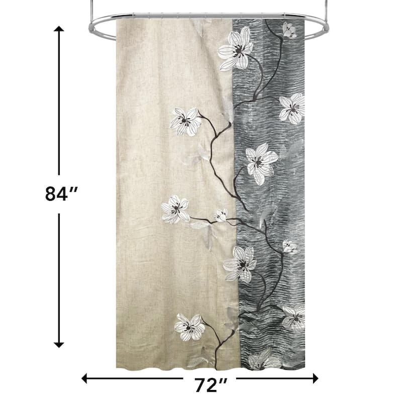 Magnolia Vine Fabric Shower Curtain