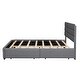 preview thumbnail 16 of 30, Queen Upholstered Platform Bed with Twin Trundle and Storage Drawers