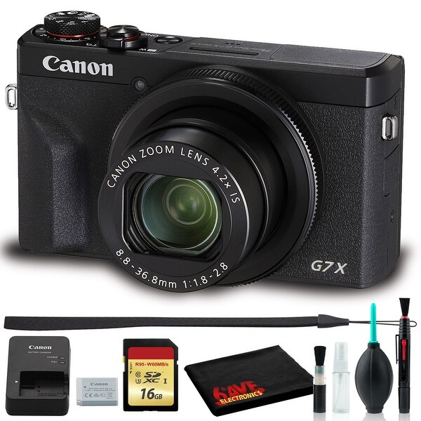 Canon PowerShot G7X Mark III Digital Camera (Black) with 16GB SD +. Opens flyout.