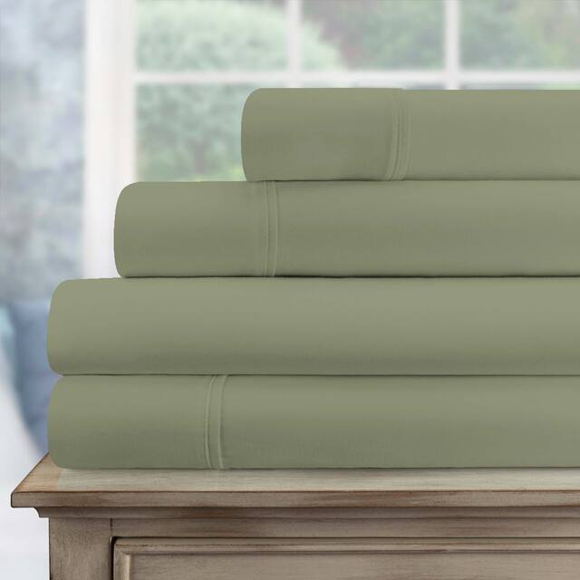 Miranda Haus 700 Thread Count Egyptian Cotton Solid Deep Pocket Sheet Set