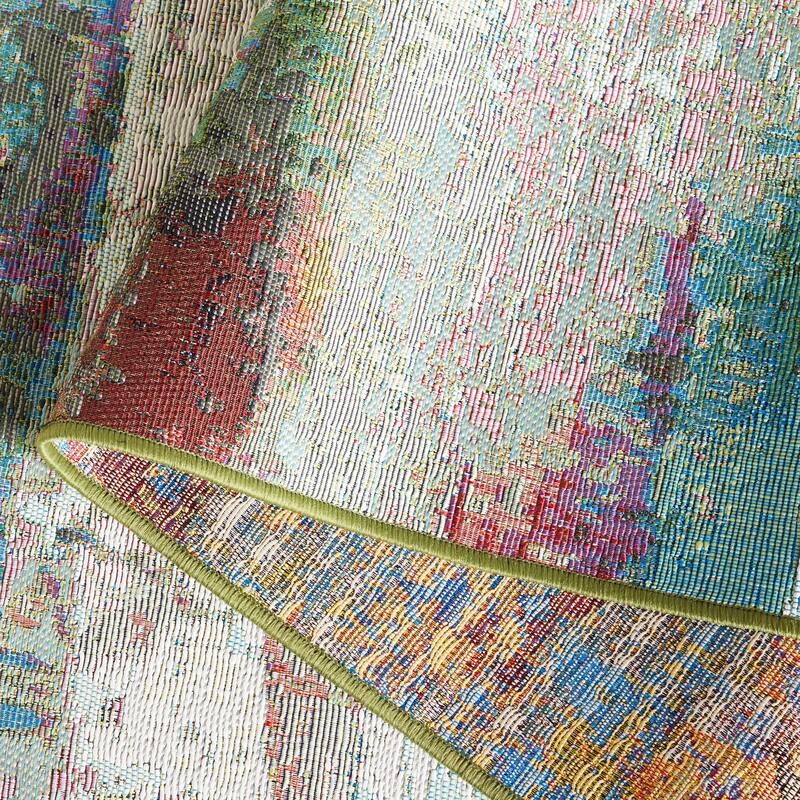 SAFAVIEH Barbados Gulbeyaz Modern Waterproof Patio Backyard Rug