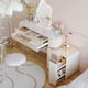 JASIWAY Modern Makeup Vanity Dressing Table with Drawers,White - On ...