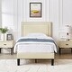 preview thumbnail 3 of 70, Kids Bed Frame, Height Adjustable Upholstered Bed, Twin Size Bed Set of 2
