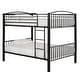 preview thumbnail 19 of 64, Calexico VersaFlex Metal Bunk Bed by iNSPIRE Q Junior Convertible Full over Full - Black
