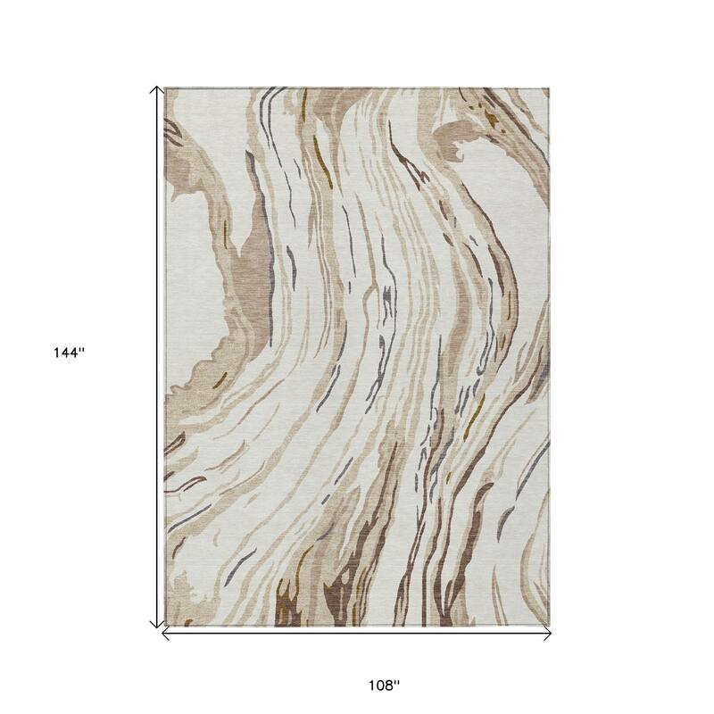 HomeRoots Abstract Transitional Rectangle Outdoor Rug