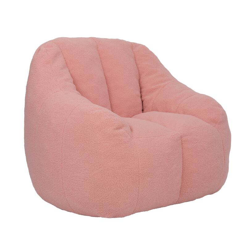 Fluffy Bean Bag Lazy Sofa Chair with Tufted Soft Stuffed Filling & Memory Foam