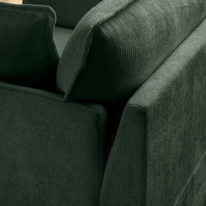 Roomfitters 47.2" Oversized Accent Chair, Chenille Armchair with Deep Wide Seat, Throw Pillows, Modern Lounge Sofa