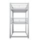 preview thumbnail 7 of 5, Metal Twin Size Triple Bunk Bed in Silver