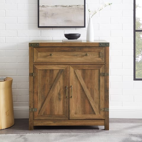Middlebrook 30-inch Rustic Barn Door Accent Cabinet