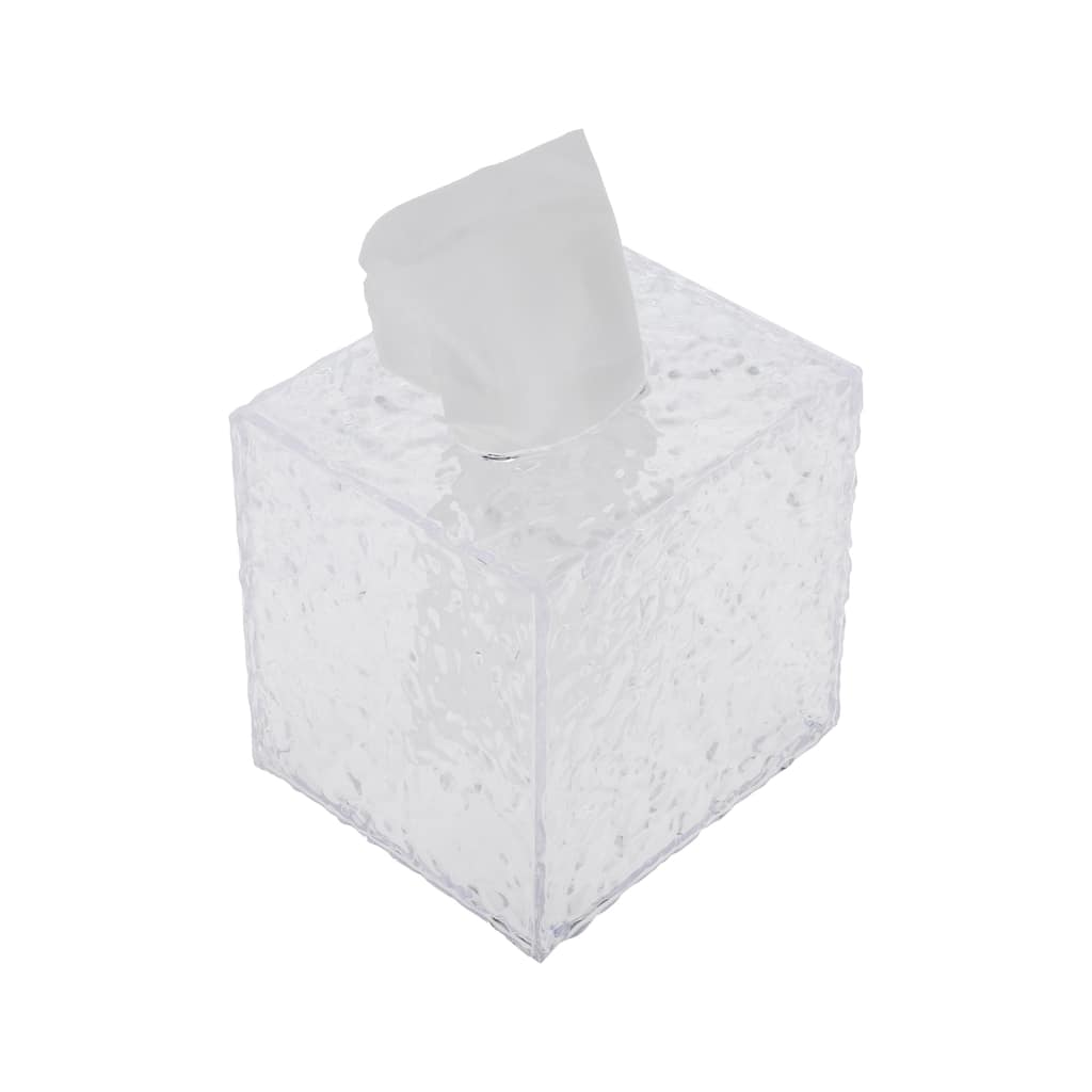 1 Pc Glacier Pattern Tissue Box Cover for Bedroom Table Clear