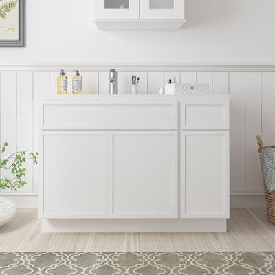 Vanity Art 42" Birch Freestanding Bathroom Vanity Cabinet without Top