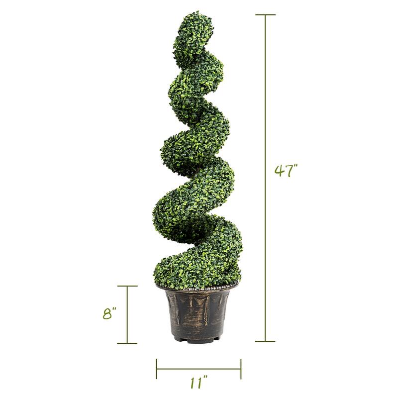 Costway 4FT Artificial Tree Faux Tree W/Realistic Leaves Indoor