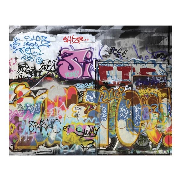 slide 2 of 2, Graffiti Wall Mural