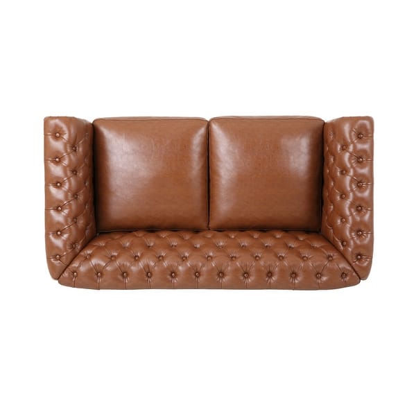 Silverdale Traditional Chesterfield Loveseat By Christopher Knight Home On Sale Overstock 31725002
