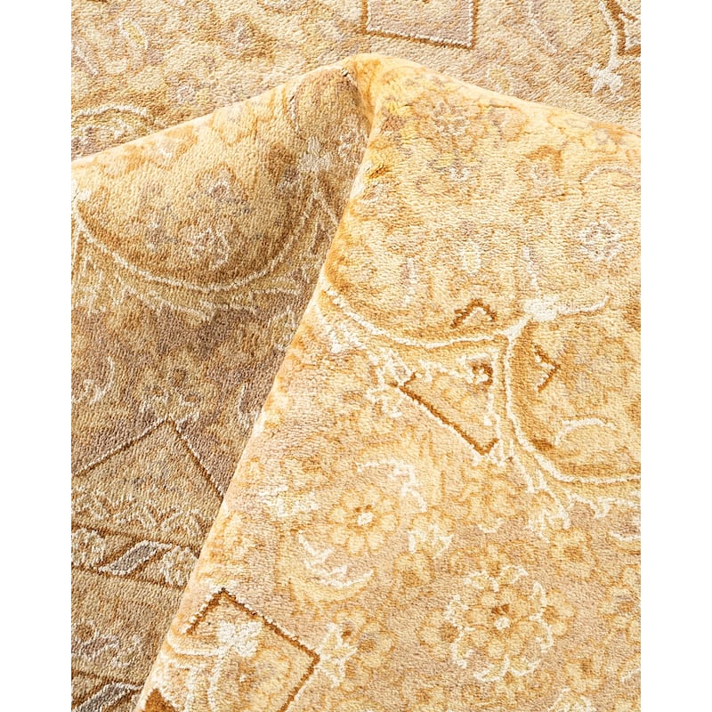 Overton Hand Knotted Wool Vintage Inspired Traditional Mogul Beige Area Rug - 10 x 14