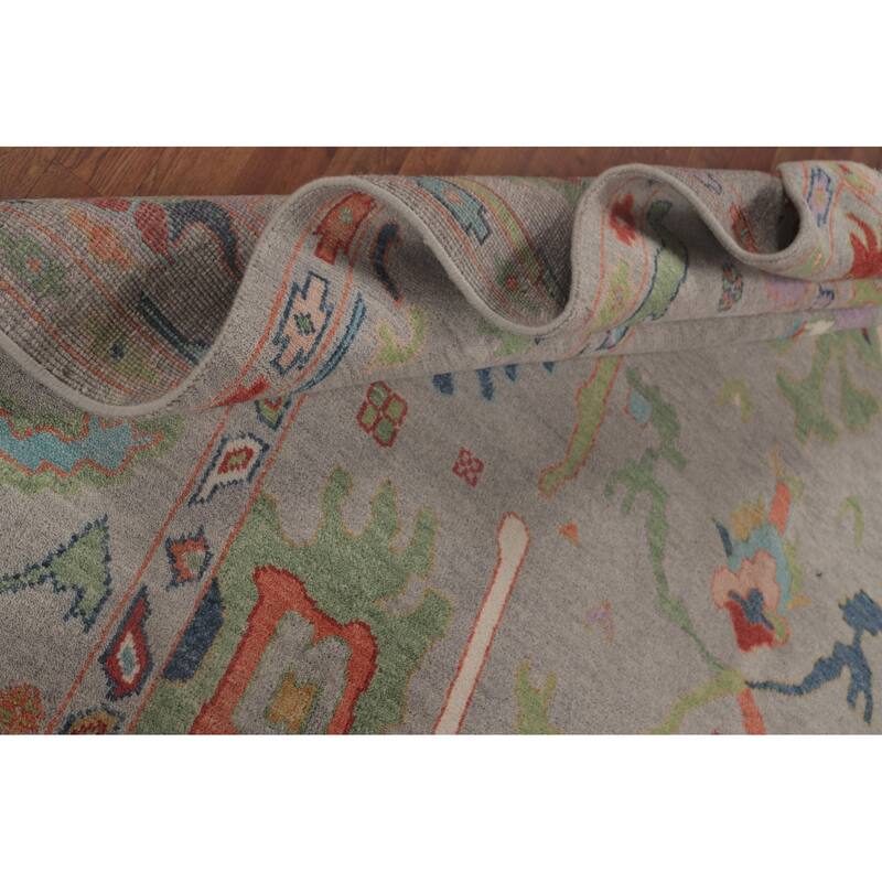 Floral Oushak Oriental Area Rug Handmade Living Room Wool Carpet - 8'9"x 12'3"